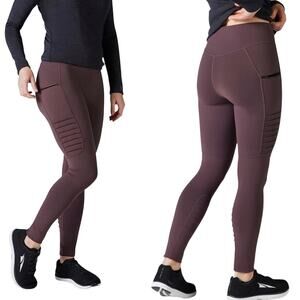 Smartwool Merino Wool Moto Tights Small Burgundy Purple Leggings Pants